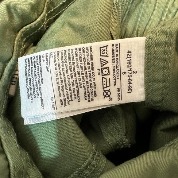 GAP Long Sleeve Playsuit Sage Green 2 - Picture 3 of 4